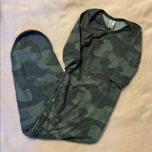 Copper Pearl Camouflage Baby Sleep Knotted Gown Newborn